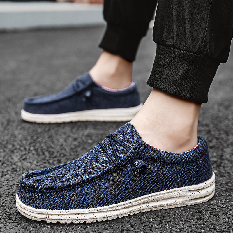 Cross-border plus size New Four Seasons men's slip-on casual shoes loafers sailing cloth shoes comfortable outdoor fashionable men's shoes