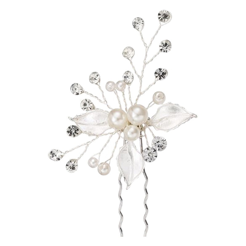 European Style Exquisite Bridal Jewelry Handmade Leaf Hairpin Bridal Headwear Wedding Dress Jewelry Wedding Accessories