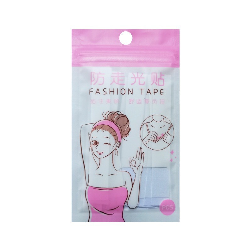 Picture of Summer Artifact Anti-running Light Sticker Shoulder Strap Neck Leak-proof Sticker Chest Covering Invisible Sticker Non-slip Collar Anti-running Light Double-sided Adhesive
