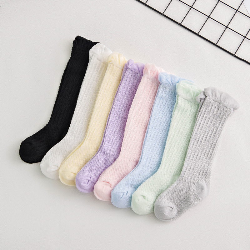 Picture of Summer mesh breathable baby socks knee air conditioning mosquito socks 0-1-2-3 years old children high tube baby stockings