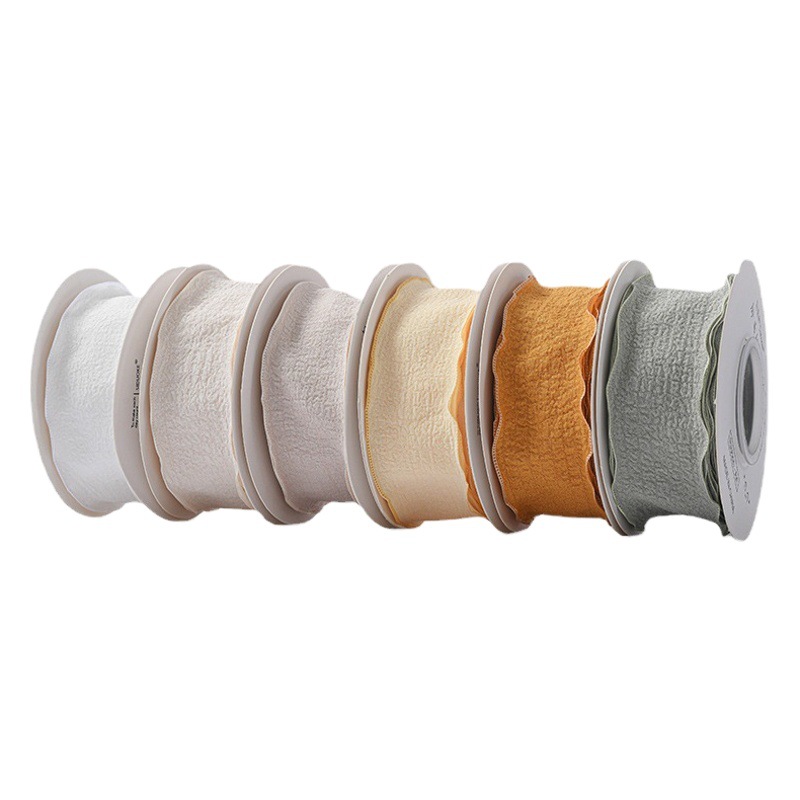 4cm ruffled floral pleated ribbon texture lace fishtail gauze cake bouquet packaging ribbon goddess festival