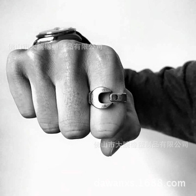 Titanium steel wrench ring original American fashion brand ROUILLE retro nostalgic open hot accessories ring tail ring