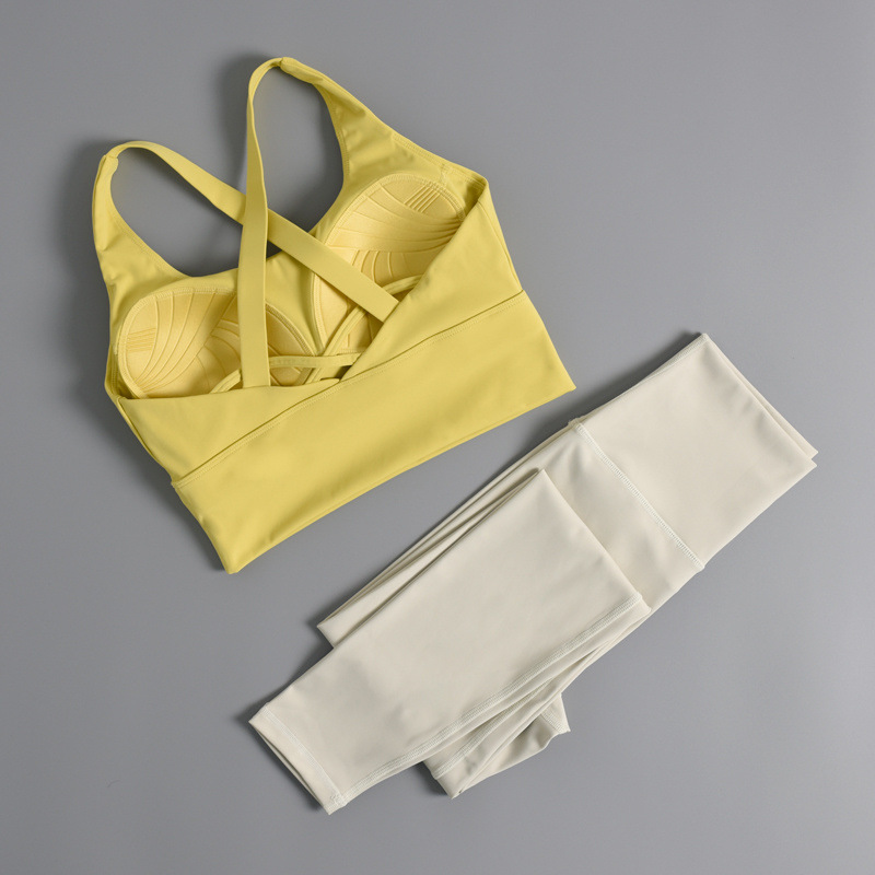 All-In-One Sports Bra, Breast-Retracting, High-Strength Professional Shock-Proof Push-Up Running Bra, Yoga Fitness Set