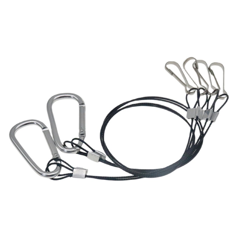 Lighting Sling Line, Plant Lamp Hook, Lamp Sling, Safety Rope, Anti-Falling Rope Line, One-To-Four Rope Lock Hook, Led