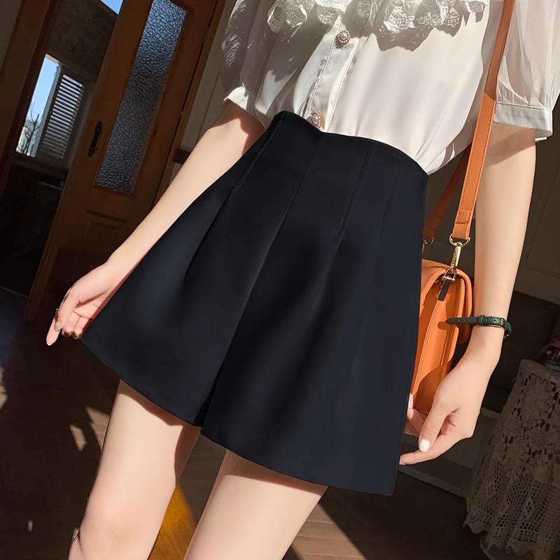 Picture of Suit Shorts Women's Summer Thin 2024 Internet Popular High Waist Slimming Pear-shaped Figure A- shaped Wide Leg Short Pants