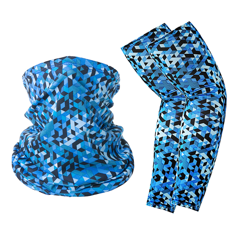Picture of Ice Silk Sun Protection Sleeves Magic Headscarf Set Summer Sun Protection Cycling Sports Outdoor Equipment Combination Spot Wholesale