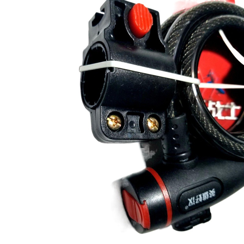 Bicycle lock wire lock ring lock with bracket computer key 11*1200 mountain bike equipment tin alloy lock cylinder