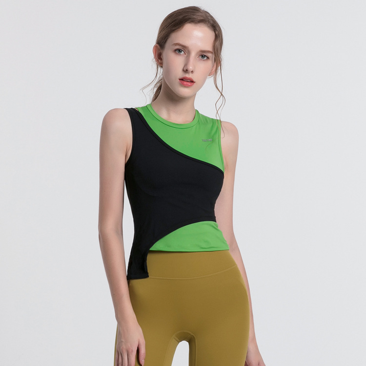 Picture of Cross-Border Tops, Sleeveless Running, Color Matching, Fitness Yoga Clothes, Trendy Sports Vests for Women, Slimming and Thin Outer Wear