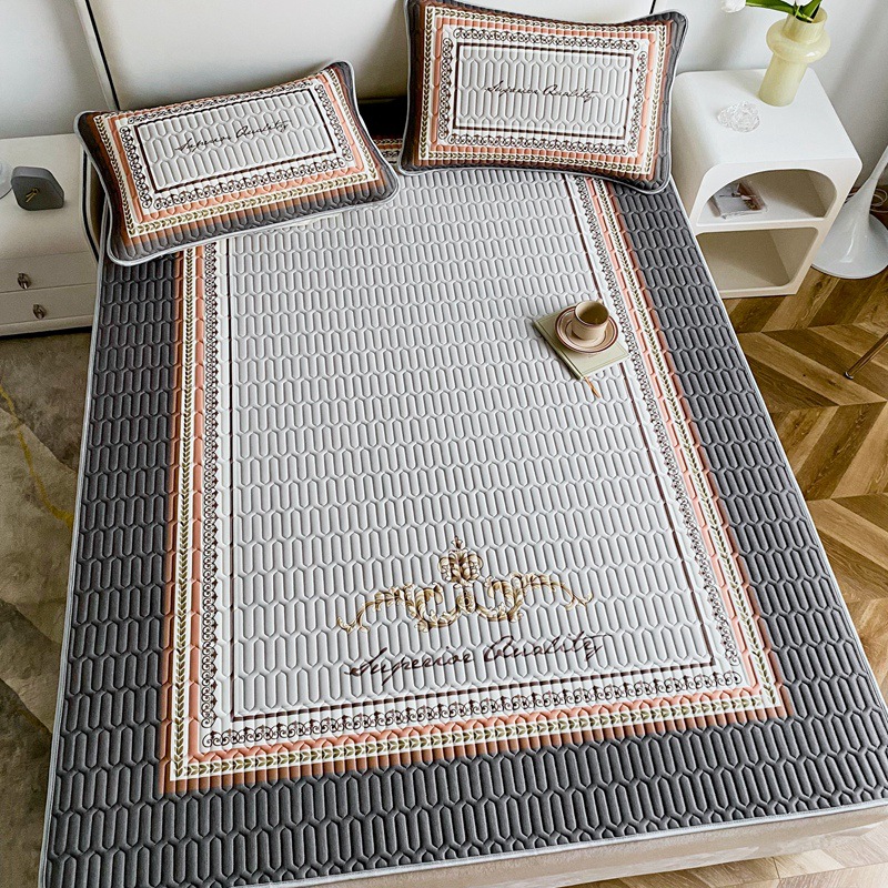 Picture of 2023 new large version of digital printing latex mat three-piece summer bedding air-conditioning mat washable