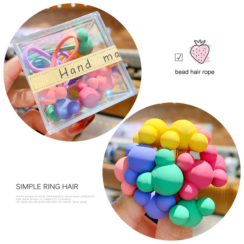 Picture of Children's hair rope hair ring does not hurt the hair of Korean baby girl rubber band hair rope headdress cute girl hair accessories