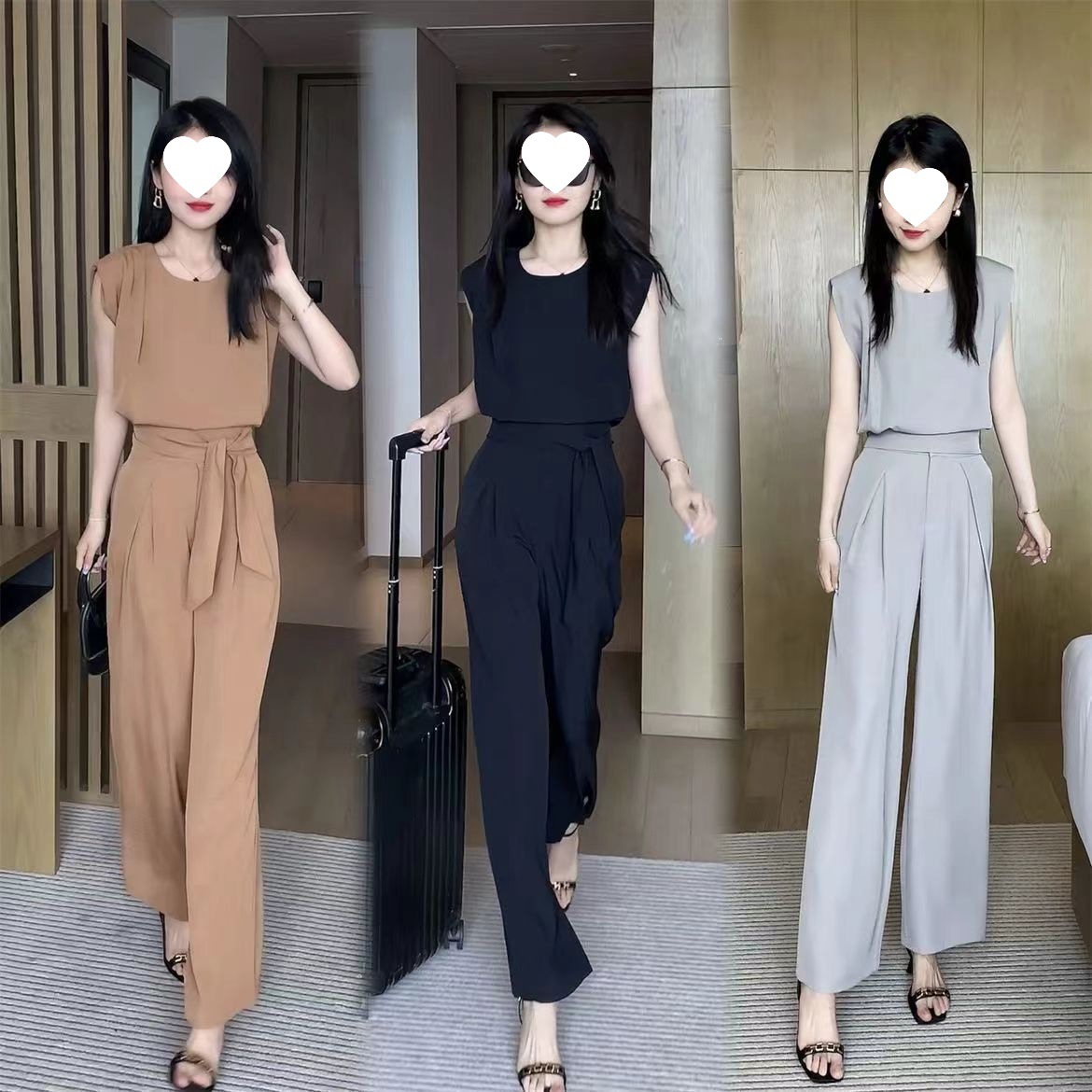 Has been out of 2024 chubby girl fashion age reduction can be used to send mother suit women summer loose meat cover slimming two pieces