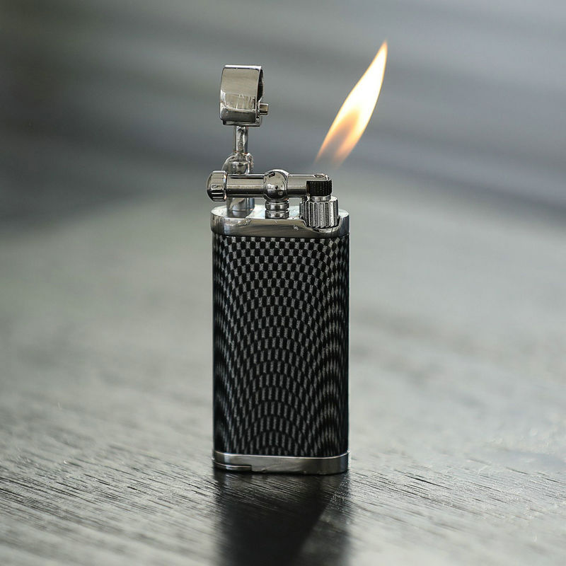 Picture of Grinding wheel open flame cigarette lighter gas creative inflatable Langsheng oblique fire lighter metal pipe mini lighter gift