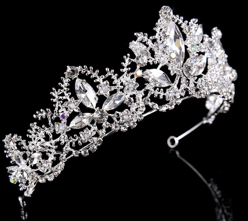 Picture of Cross-border birthday crown headband bride headdress party rhinestone hair accessories birthday hat alloy Crown wholesale