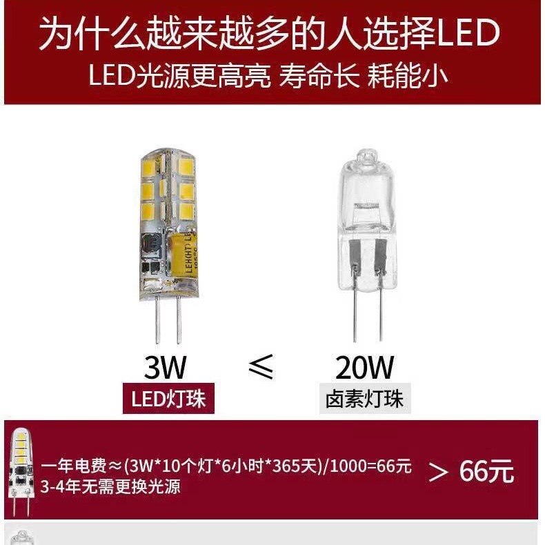 Picture of Factory g4led lamp beads corn bubble High and Low Voltage AC/DC12V crystal light source silicone 220V lens front pin bubble