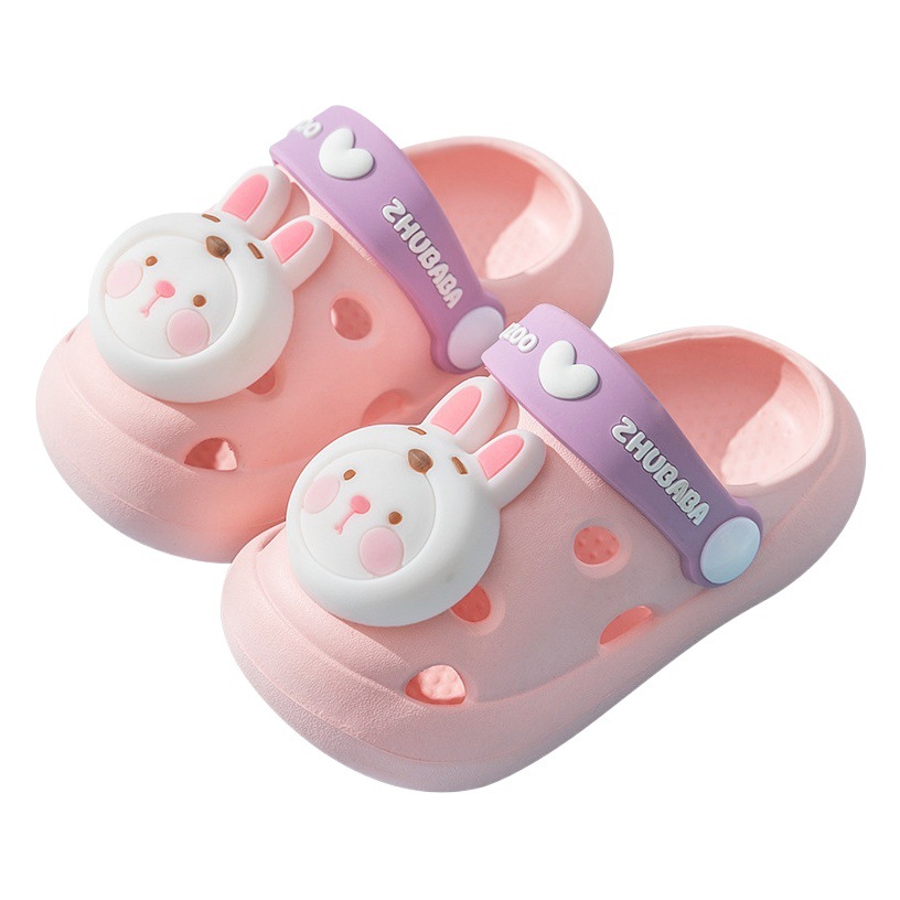 Daddy Pig Summer Children's Sandals Children's Cartoon Baotou Non-slip Soft Bottom Home Slippers Baby's Hole Shoes