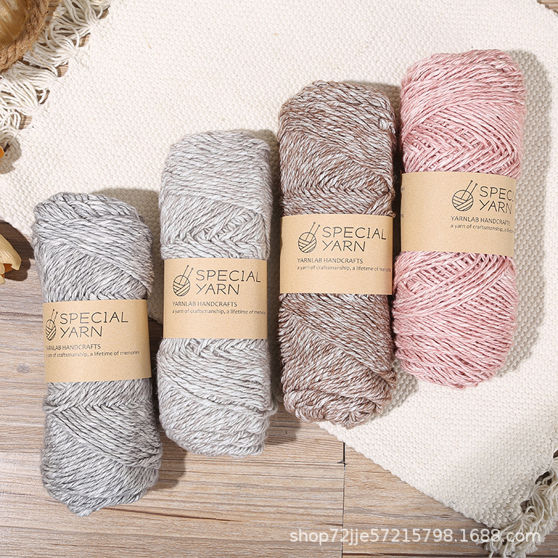 Picture of Cotton Yarn Spray Yarn Skin-Friendly Scarf DIY Material Yarn Ball Handmade Knitting Scarf Yarn Blanket Doll Yarn