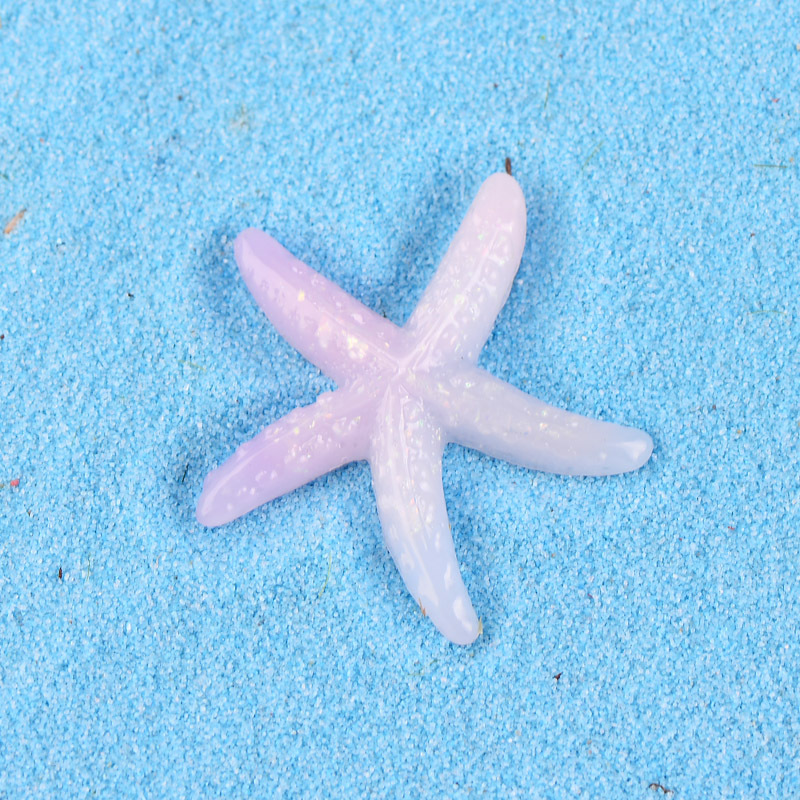 Picture of Crystal Starfish Shell Seascape Accessories Micro Landscape Resin DIY Mini Flat Ornaments Mobile Phone Case Jewelry