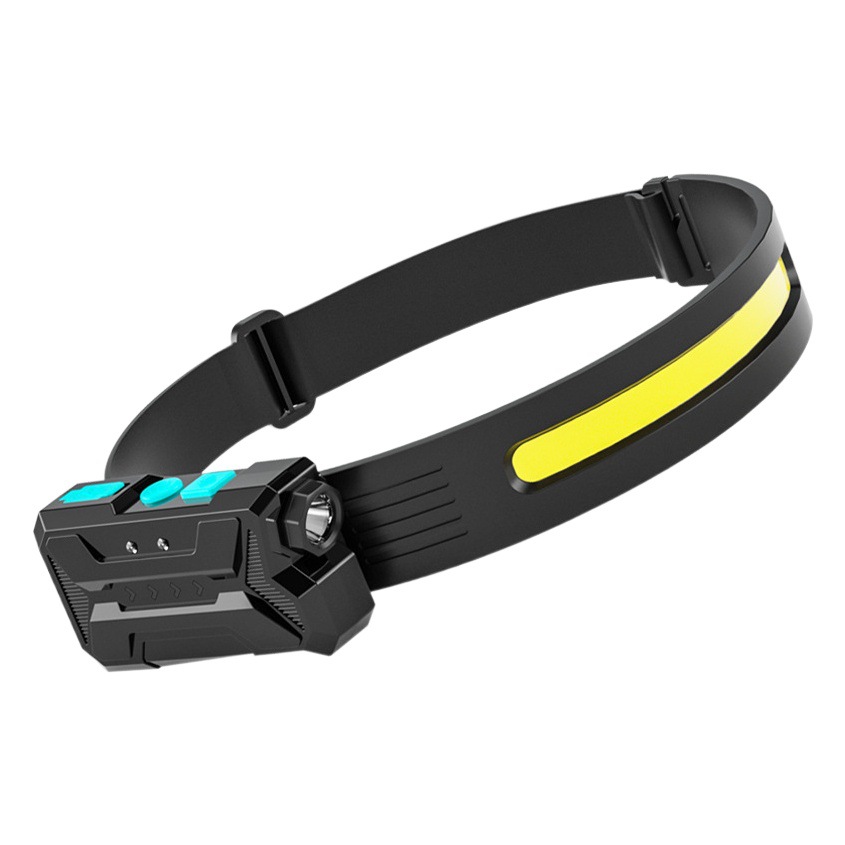 Cross-border dual light source COB silicone headlamp home outdoor night fishing night riding USB rechargeable light headlamp