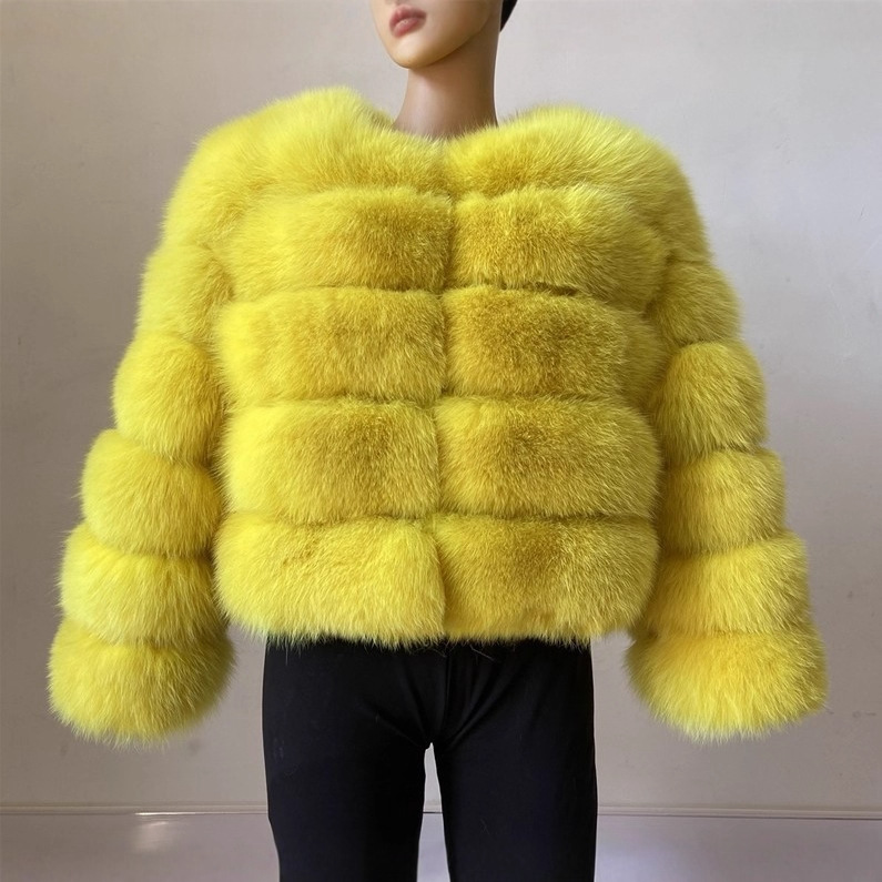 Picture of Fur European and American best selling faux fox fur faux fur coat women's short long sleeve fur faux fur coat