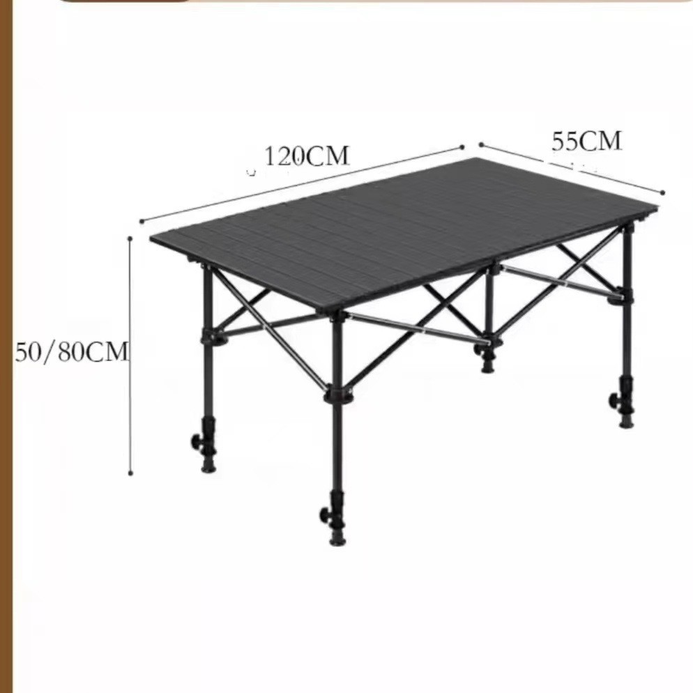 Picture of Wholesale Outdoor Folding Table Metal Egg Roll Table Portable Camping Picnic Table Stall Table Camping BBQ Self-driving Tour
