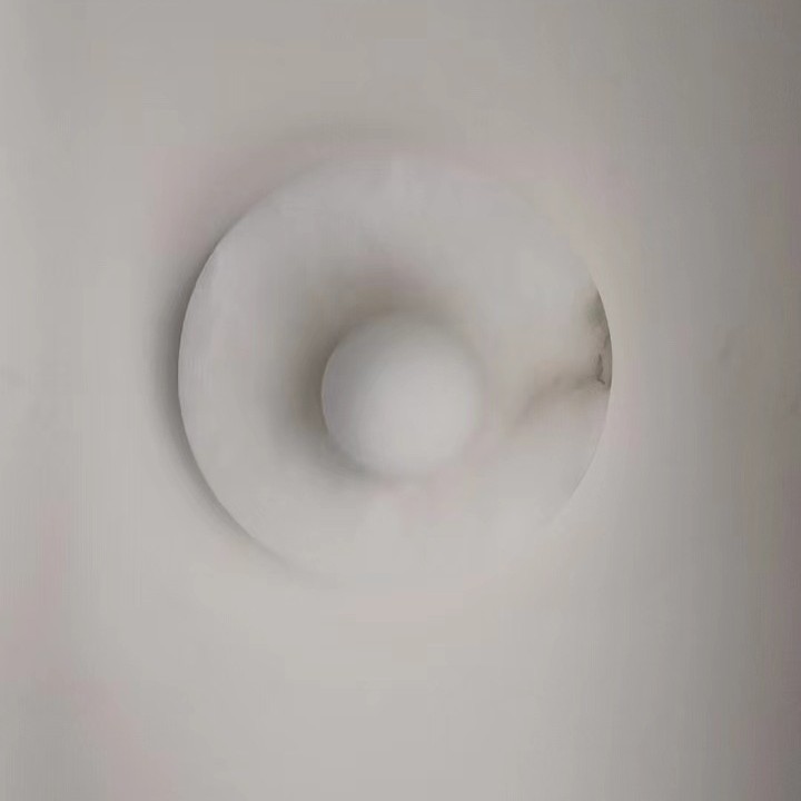 Picture of Cross-border Nordic simple round marble living room wall lamp high-level feeling model room hotel atmosphere bedroom bedside lamp