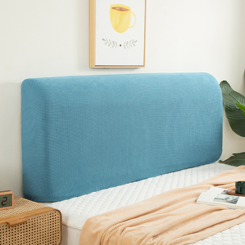 Cross-Border Solid Color Corn Velvet Headboard Cover Elastic Headboard Cover Backrest Cover Dustproof Protective Cover Wholesale Universal Home Furnishings