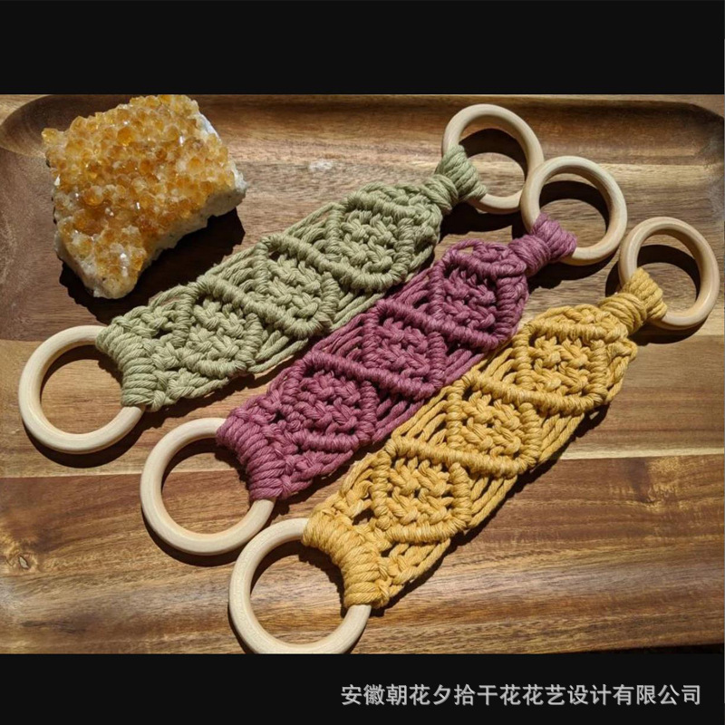 Cross-border E-commerce Hand-woven Towel Hanging Ring Decorative Tapestry Towel Rack Decorative Boutique Hanging Nordic Style