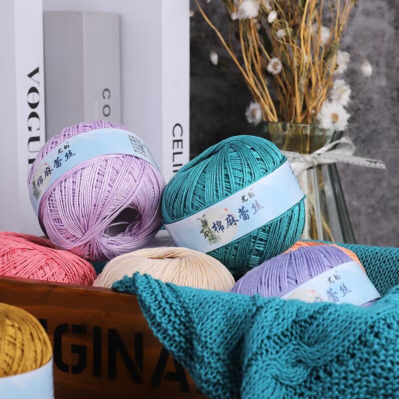 Cotton and linen lace fine wool handmade diy knitting crochet material package