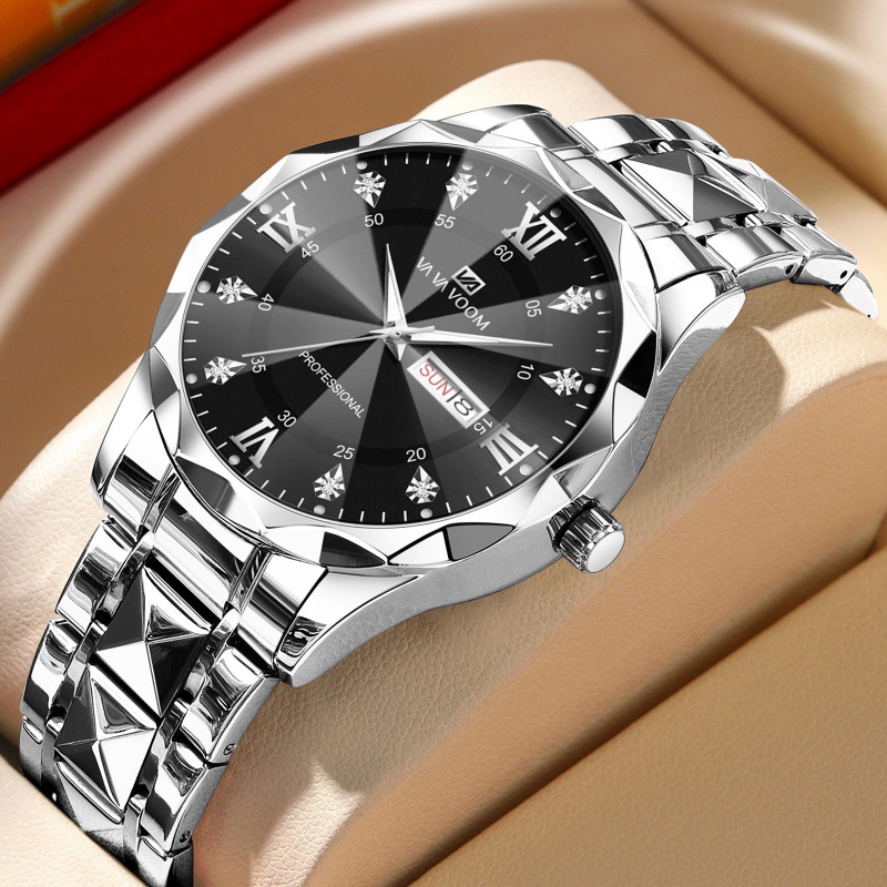Picture of Cross-border brand men's watches waterproof fashion ling face design with calendar business fashion men's watches factory wholesale