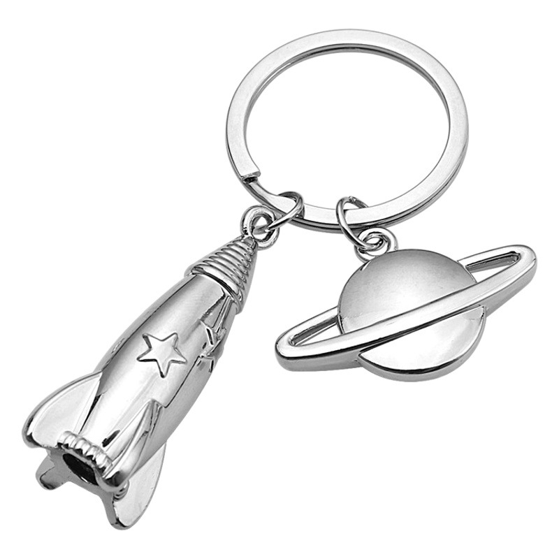 Satellite Rocket Keychain Pendant Aviation Gift Astronaut Souvenir Gift Keychain Metal Key Customization