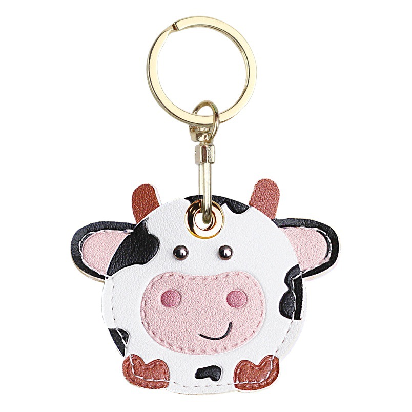Cute Cartoon Pu Leather Water Drop Access Card Holder Airtag Protective Cover Creative Keychain Cute Bag Hanging Exquisite