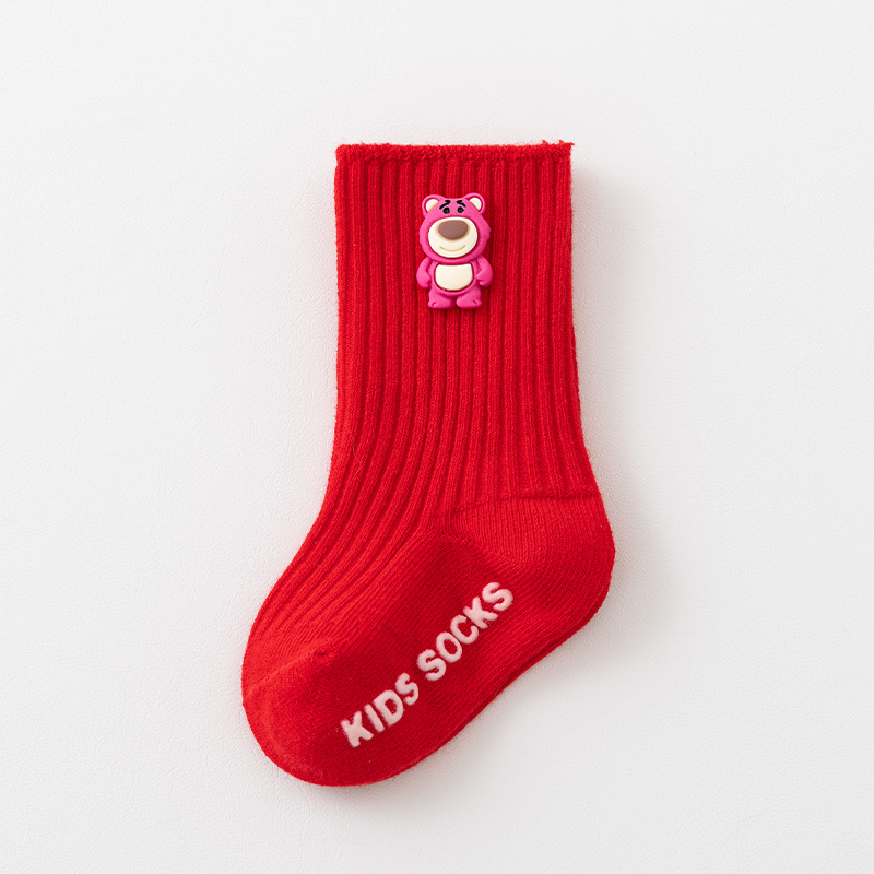 Picture of Newborn baby socks class a cotton spring and autumn non-slip boys and girls baby cartoon doll tube floor socks wholesale 1