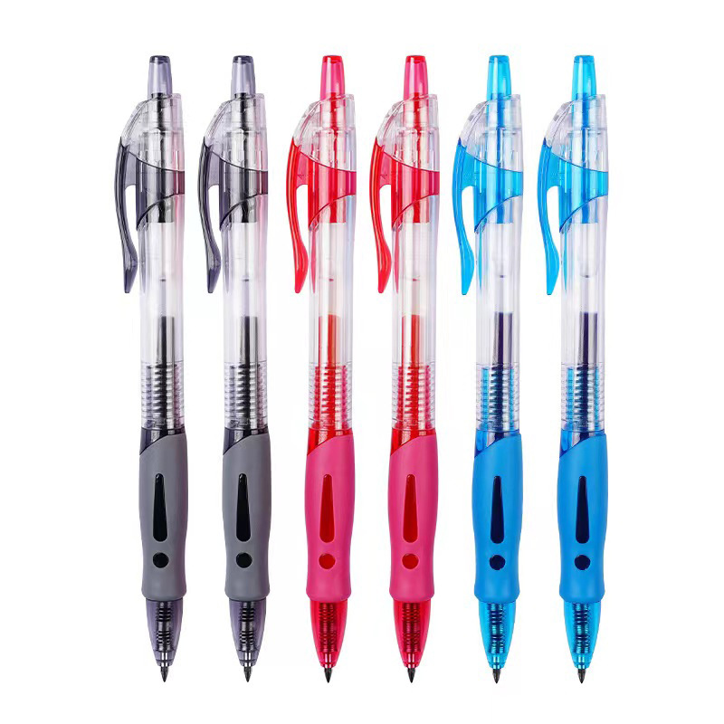 Picture of K35 Press-type Gel Pen Press Ballpoint Pen Red Black Blue Bullet Sign Pen Office Student Carbon Jump Pen
