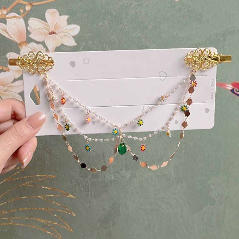 Picture of Forehead Chain New Chinese Style Kidsren's Hair Accessories Girls Han Dynasty Hairpin Ancient Style Hairpin Butterfly Tassel Headdress Forehead Chain