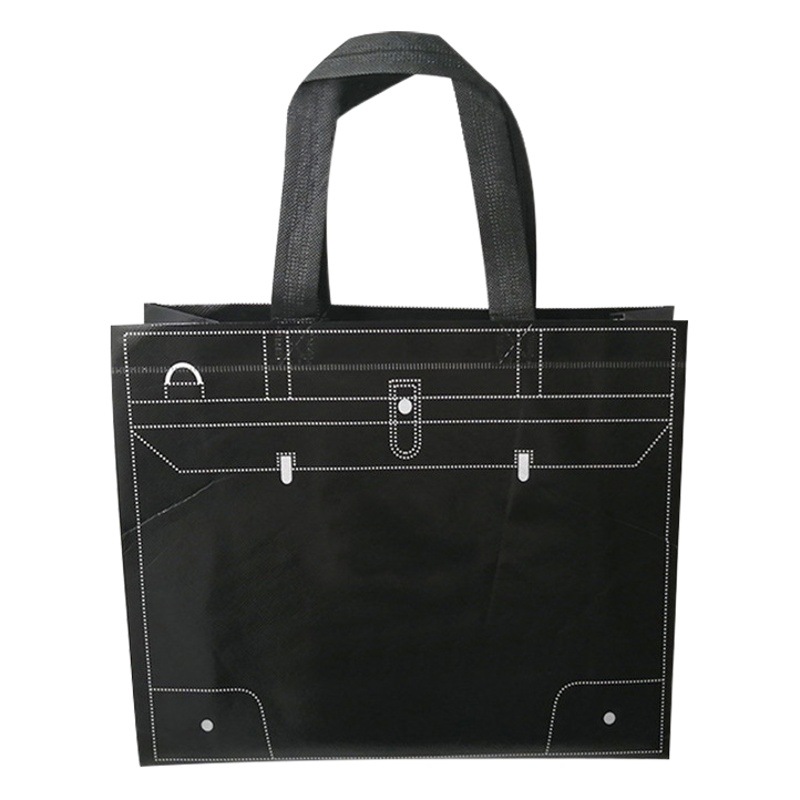 Laminated Non-woven Handbag Clothing Packaging Bag Spot Printable LOGO Non-woven Stereo Bag