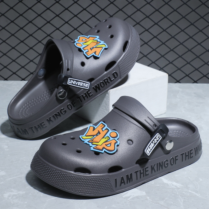 EVA hole shoes men's 2025 new beach anti-slip-stepping slippers women's summer outside