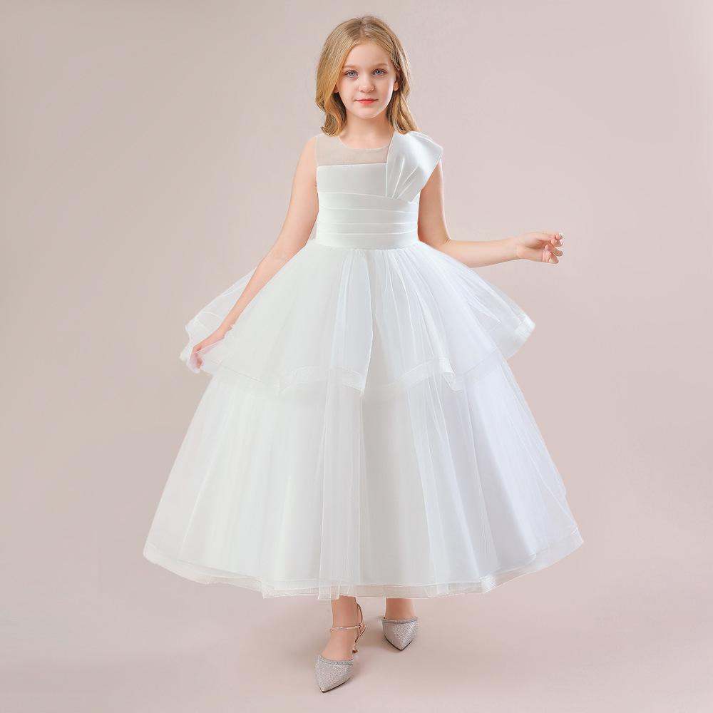 Cross Border Girls dress Amazon Children Party Dress Mesh Performance Dress Host Dress Cake Princess Dress