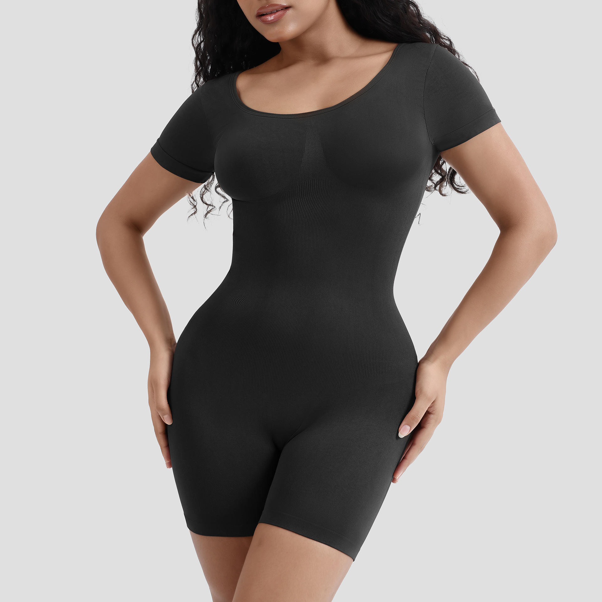Picture of European and American-style Body Shaping jumpsuit Women's Body Shaping Waist Short-sleeved jumpsuit Seamless Spice Girl jumpsuit jumpsuit