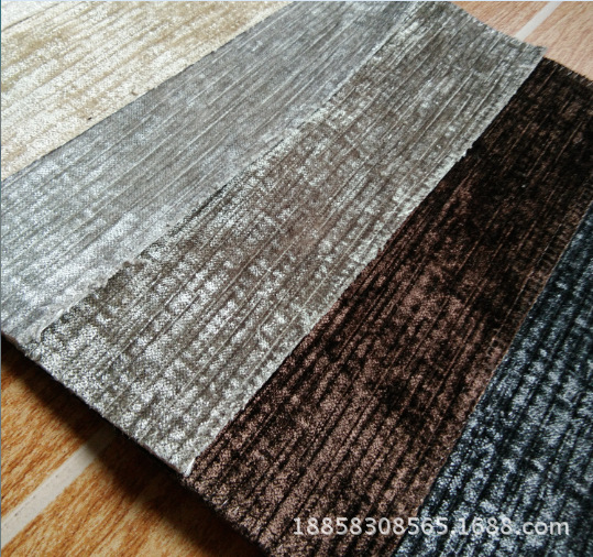 Chenille Sandplace Plain Slab Imitation Viscose Chenille Fabric Bamboo High Density European Style Chenille