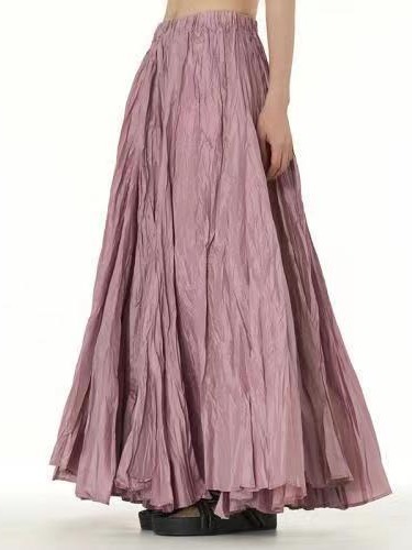Picture of European and American Simple Wrinkled Skirt 2025 Summer New Fashion Brand Women's Fashion All-match Oversize Skirt