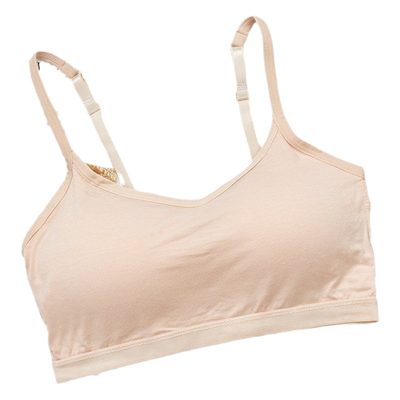 Cross-Border Popular All-In-One Wire-Free Bra Padded Bra Tube Top Camisole Girl Underwear Push-Up Anti-Sagging