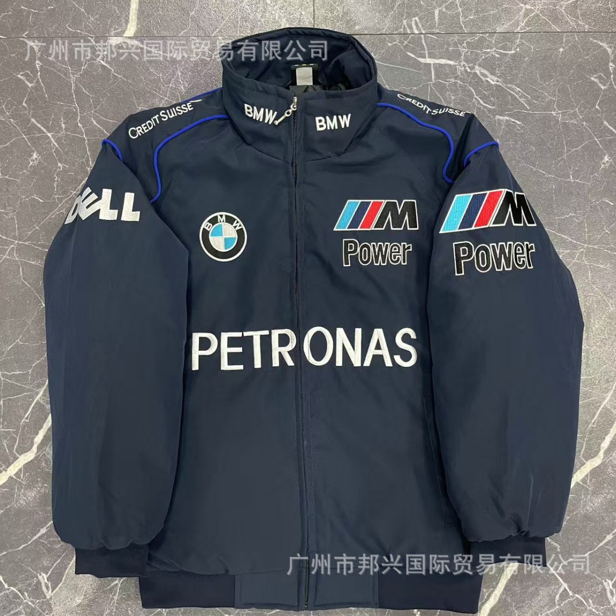 F1 Embroidered Racing Suit Bm Team Racing Suit Motorcycle Suit Cycling Suit Embroidered Casual Long-Sleeved Winter Cotton Suit