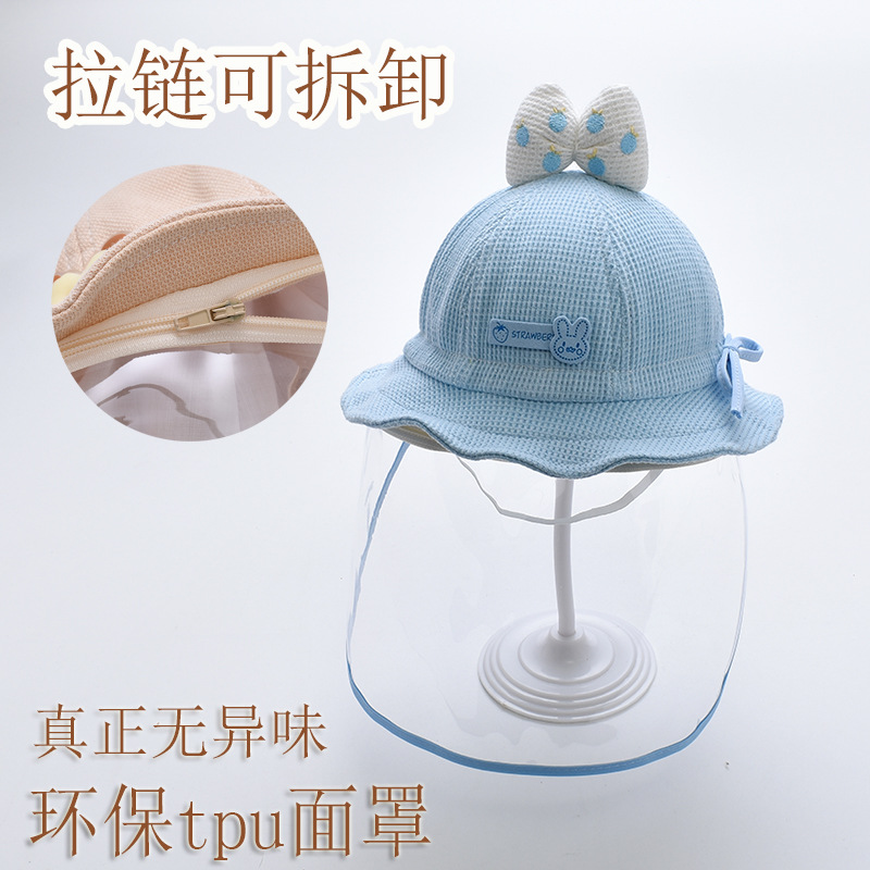 Picture of Newborn Baby Protective Face Cover Going Out Baby Anti-Droplet Hat Summer Sun Protection Hat Spring and Autumn