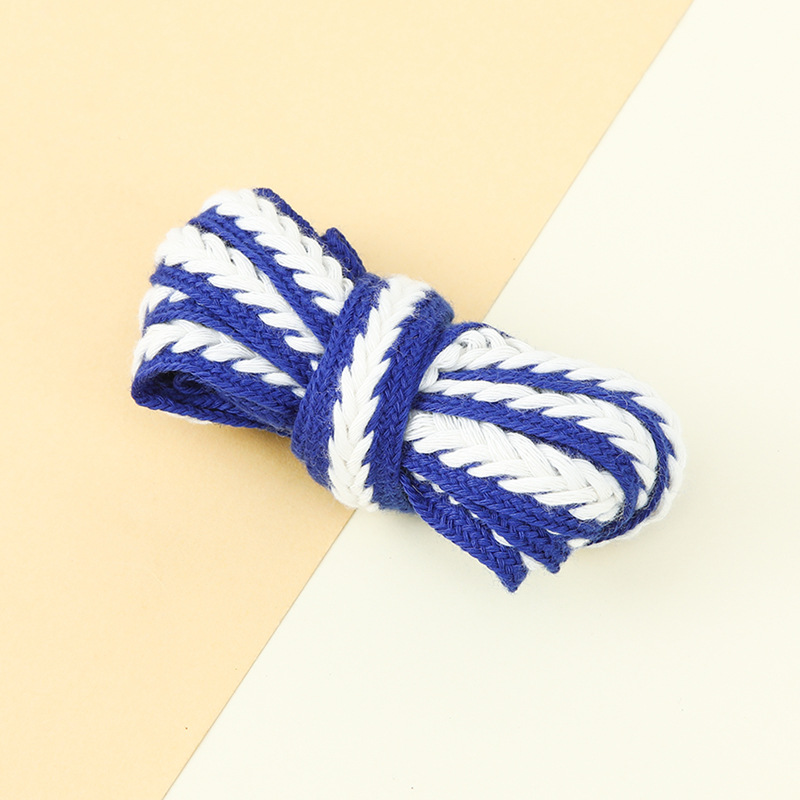 Picture of Marshmallow Two-Color Wheat Ear Shoelaces 1.5cm Casual Shoes Sneakers Twist Woven Cotton Shoelaces Ready for Cross-Border Wholesale