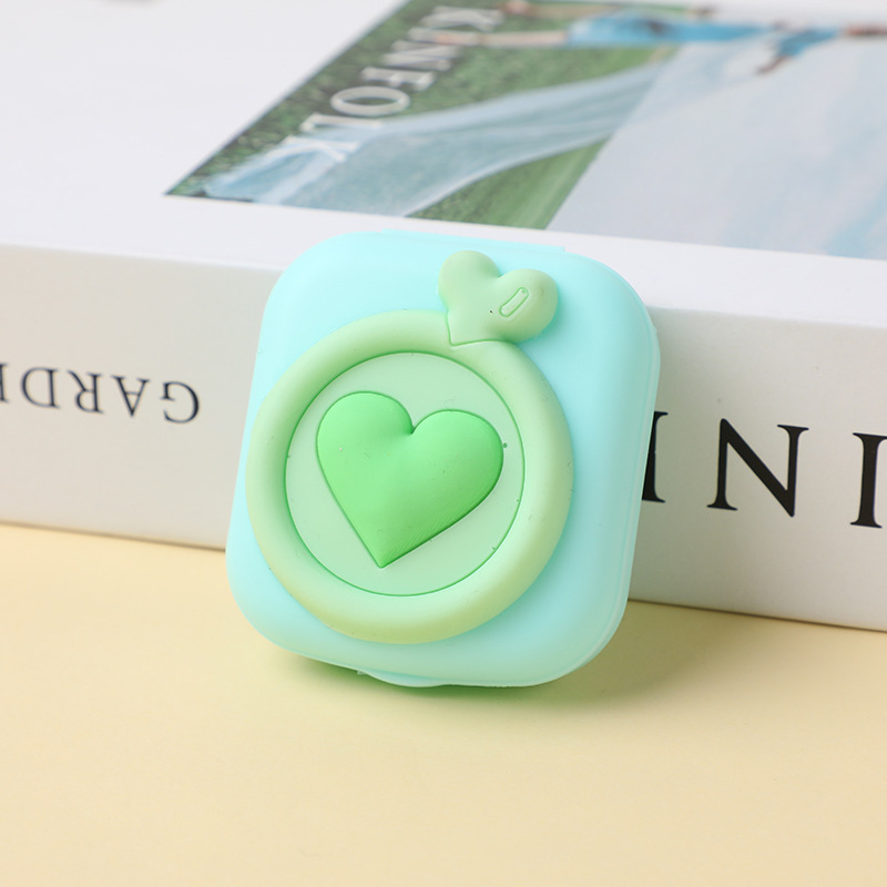 Picture of Creative cute girl Heart star moon box glasses case cartoon contact lens myopia couple box beauty contact double box