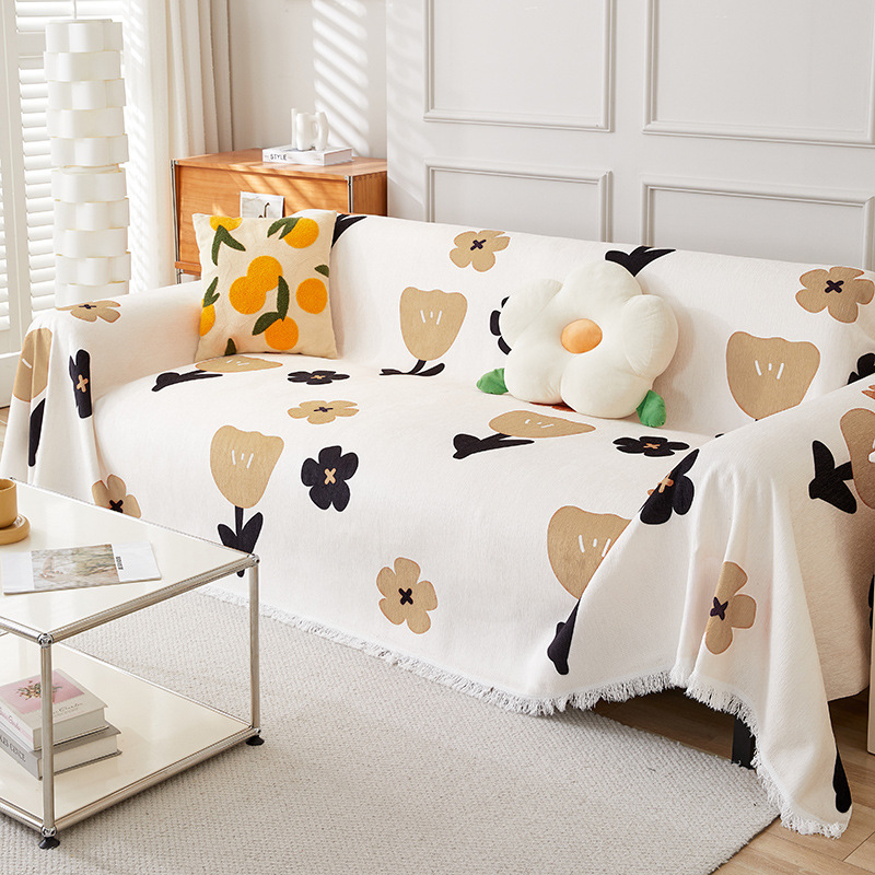 Picture of Sofa Cover Internet Popular Ins Sofa Cushion Cover Towel Anti-Cat Scratch Four Seasons Universal Sofa Cover Multi-Functional Non-Slip Cover Blanket
