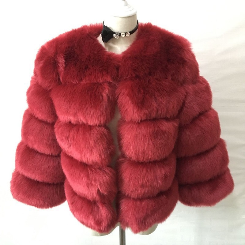 Picture of Fur European and American best selling faux fox fur faux fur coat women's short long sleeve fur faux fur coat