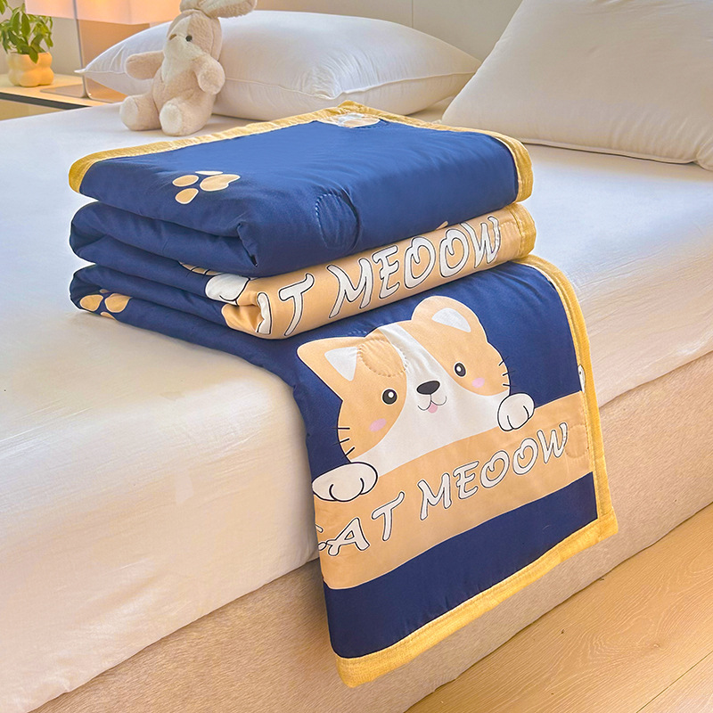 Picture of 2025 New Non-pure Cotton Summer Cool Quilt Pure Cotton Cotton Air-conditioning Quilt Summer Quilt Summer Thin Quilt Core Machine Washable