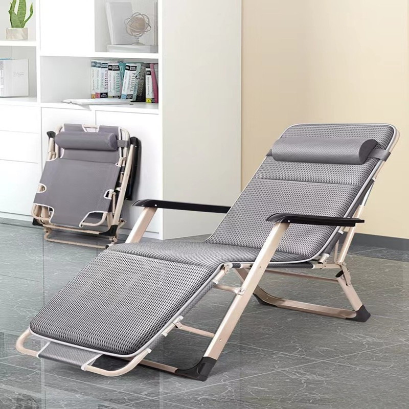 Recliner Folding Lunch Break Chair Single Bed Office Multi-Functional Balcony Home Lazy Beach Adult Chair