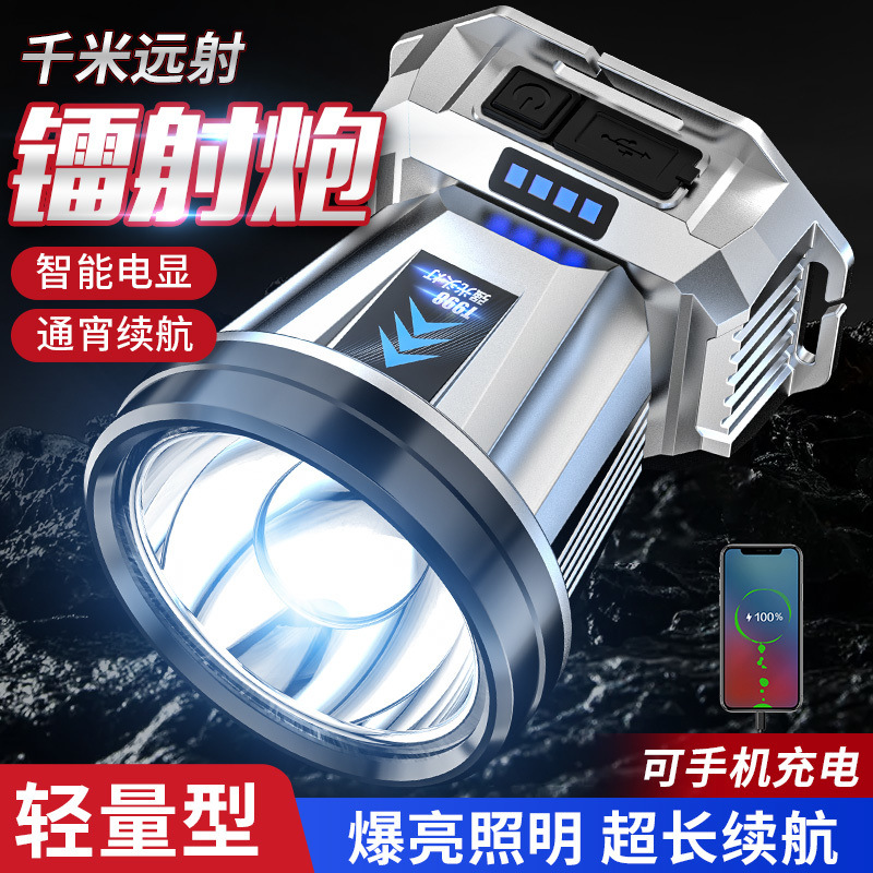 LED headlight strong light long-shot rechargeable super bright head-mounted miner's lamp long endurance flashlight fishing lamp wholesale